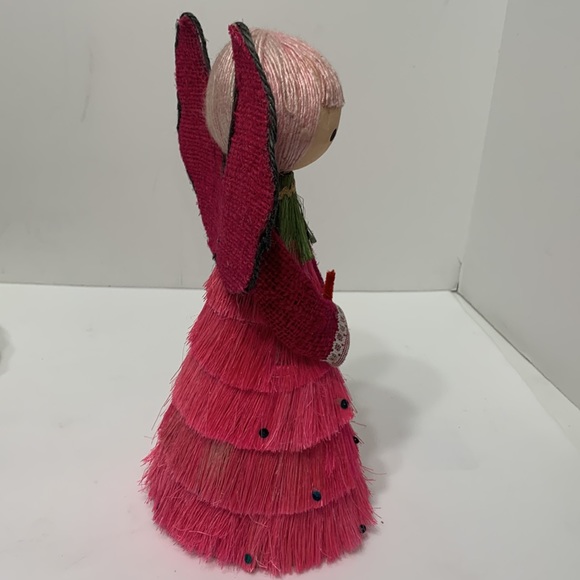 Pink hair angel holiday decor Vintage - Picture 9 of 17